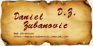 Daniel Zubanović vizit kartica